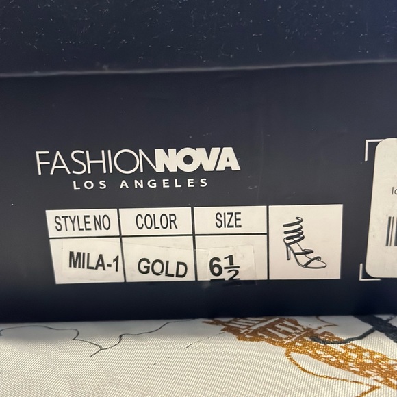 Gold Rhinestone Heels - Picture 7 of 8